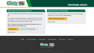 
                            4. O'Reilly First Call Credit Application Forms - O Reilly Commercial Account Portal