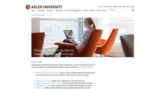 
                            4. Original Login | Home | Adler University - Adlee Portal