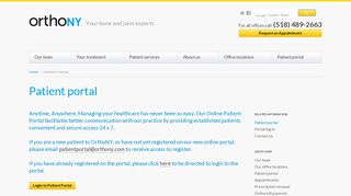 
                            1. OrthoNY Patient Portal - Orthony Patient Portal