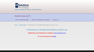 
                            3. Osceola County Jail, FL - Video Visitation - Osceola County Jail Visitation Portal