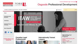 Osgoode Professional Development - Osgoode Portal