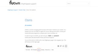 
                            5. Osiris: for students - Brightspace Support - TU Delft - Tu Delft Student Portal