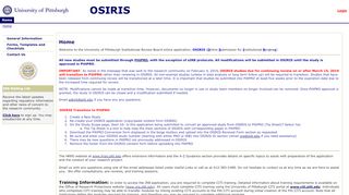 
                            2. osiris - University of Pittsburgh - Osiris Portal
