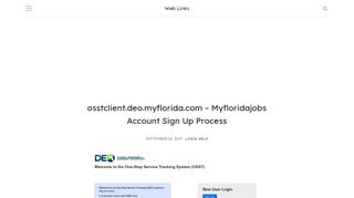 osstclient.deo.myflorida.com - Myfloridajobs Account Sign Up ... - Osstclient Deo Myflorida Com Login