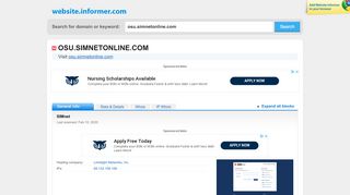 
osu.simnetonline.com at Website Informer. SIMnet. Visit Osu ...
