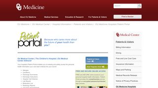 
                            2. OU Medicine Hospitals Patient Portal - Ou Patient Portal