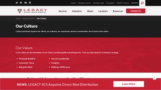 
                            7. Our Culture | LEGACY Supply Chain Services - Legacy Scs Employee Portal