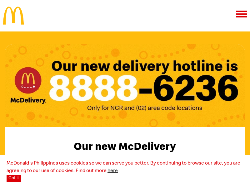 
                            4. Our new McDelivery hotline is 8888-6236! | McDonald's ...