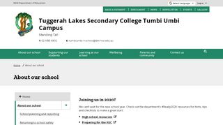 
                            3. Our school - Tuggerah Lakes Secondary College Tumbi Umbi Campus - Tumbi Umbi High School Parent Portal