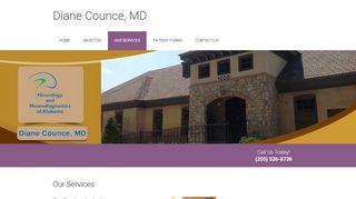 
                            5. Our Services | Counce Diane MD - Birmingham, Alabama - Diane Counce Patient Portal