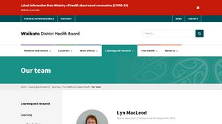 
                            7. Our team » Waikato District Health Board - Waikato Dhb Staff Portal