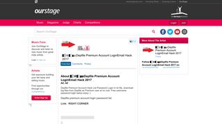 
                            1. OurStage | Depfile Premium Account LoginEmail Hack 2017 - Depfile Premium Portal 2017