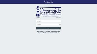 
OUSD Portal - Oceanside Unified School District

