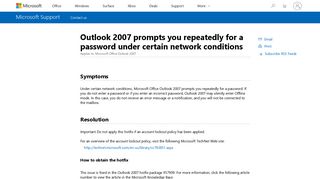 
                            6. Outlook 2007 prompts you repeatedly for a password under ... - Outlook 2007 Portal Keeps Popping Up