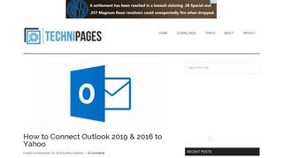 
                            7. Outlook 2019/2016: Add Yahoo Mail - Technipages - Y7mail Portal Account