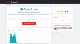 
Outlook down? Current outages and problems | Downdetector  

