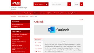 
Outlook – Information Technology Services - Brock University  

