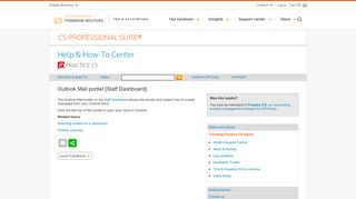 
                            3. Outlook Mail portlet - CS Professional Suite - Thomson Reuters - Thomson Reuters Outlook Login