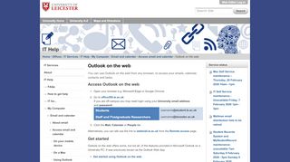 
                            5. Outlook on the web — University of Leicester - Leicester Uni Email Portal