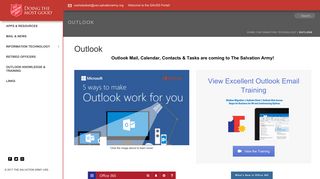 
                            2. Outlook – SAUSS Portal - Email Portal Salvation Army