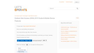 
                            8. Outlook Web Access (OWA) 2013 Guide & Mobile Device ... - Https Outlook Hs20 Net Login