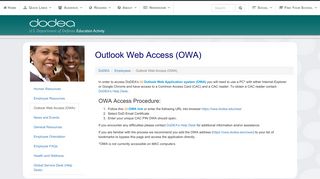 
                            6. Outlook Web Access (OWA) - DoDEA - Seh America Portal