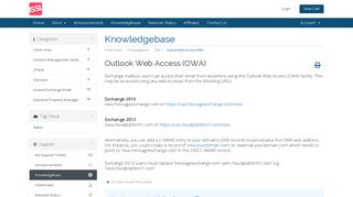 
                            1. Outlook Web Access (OWA) - Knowledgebase - Internet ... - Cas Cloudplatform1 Login