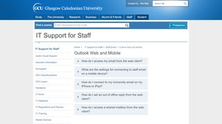 
                            8. Outlook Web and Mobile | Glasgow Caledonian University ... - Glasgow Caledonian University Email Portal