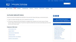 
                            4. Outlook Web App (OWA) | Information Technology - Ku Student Email Portal