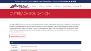 
                            3. Outreach Education | Air Evac Lifeteam - Air Evac Education Login