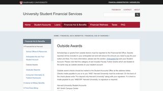 
Outside Awards | University Student Financial Services  
