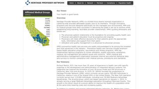 Overview - Heritage Provider Network, Inc. - Heritage Provider Network Provider Portal