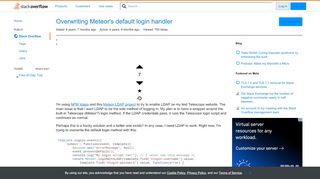 
                            5. Overwriting Meteor's default login handler - Stack Overflow - Meteor Ie Portal