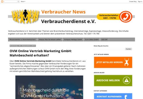 
                            6. OVM Online Vertrieb Marketing GmbH: Mahnbescheid erhalten ...