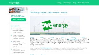 
                            11. OVO Energy: Review, Login & Contact Number | theswitch.co.uk - Ovo Online Portal