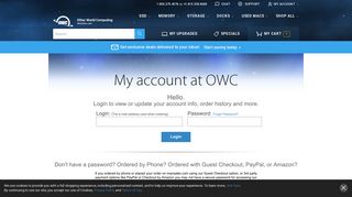 
OWC My Account: Login & Order Status  
