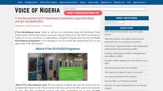 P-Yes Recruitment 2019 Shortlisted Candidates Login at Portal p-yes ... - P Yes Recruitment Portal