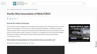 
Pacific West Association of REALTORS® | www.nar.realtor
