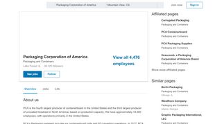 
                            7. Packaging Corporation of America | LinkedIn - Packaging Corporation Of America Employee Portal
