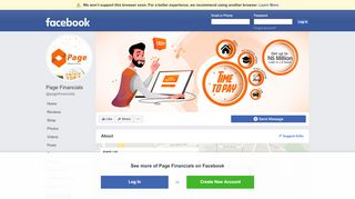 
                            4. Page Financials - About | Facebook - Pagemfbank Login