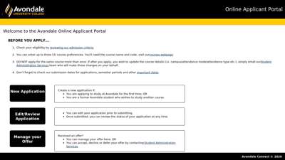 Page for APPLCNT Application.