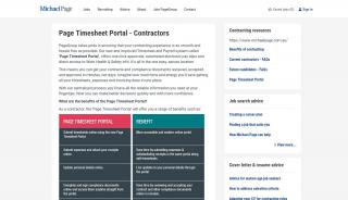 
                            5. Page Timesheet Portal - Contractors | Michael Page - Page Personnel Timesheet Portal
