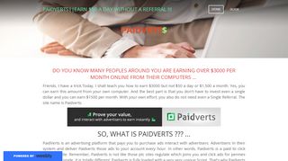 
                            6. Paidverts||Earn $50 a day without a referral !!! - Home - Paidverts Sign Up