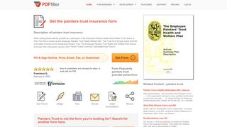 
                            5. Painters Trust Health And Welfare Plan - Fill Online, Printable, Fillable ... - Painters Trust Provider Portal