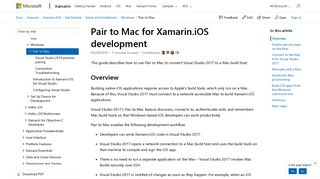 
                            15. Pair to Mac for Xamarin.iOS Development - Microsoft Docs - Mac Tools Portal