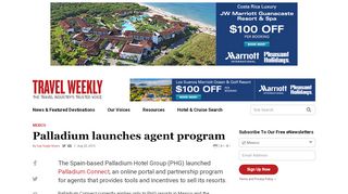 
                            6. Palladium launches agent program: Travel Weekly - Palladium Connect Login