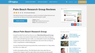 
Palm Beach Research Group Reviews - Is it a Scam or Legit?  
