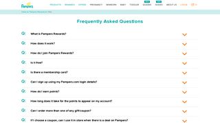 Pampers Rewards FAQ - Pampers Club Portal