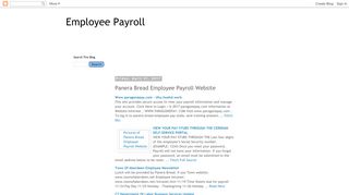 
Panera Bread Employee Payroll Website - Employee Payroll  
