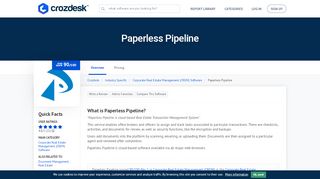 
Paperless Pipeline | Software Reviews & Alternatives - Crozdesk
